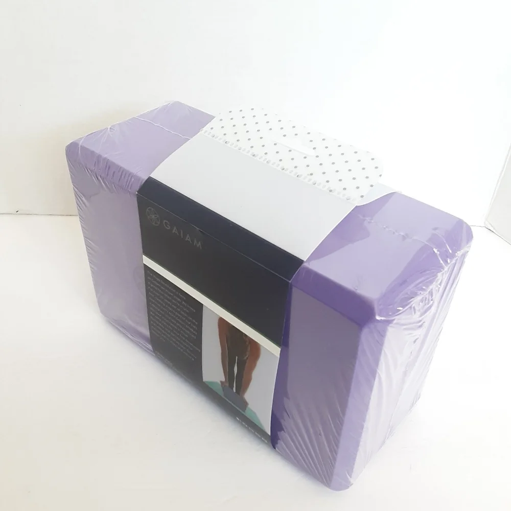 Gaiam Yoga Block - Purple (9W X 6H X 4D) NEW - Picture 3 of 5